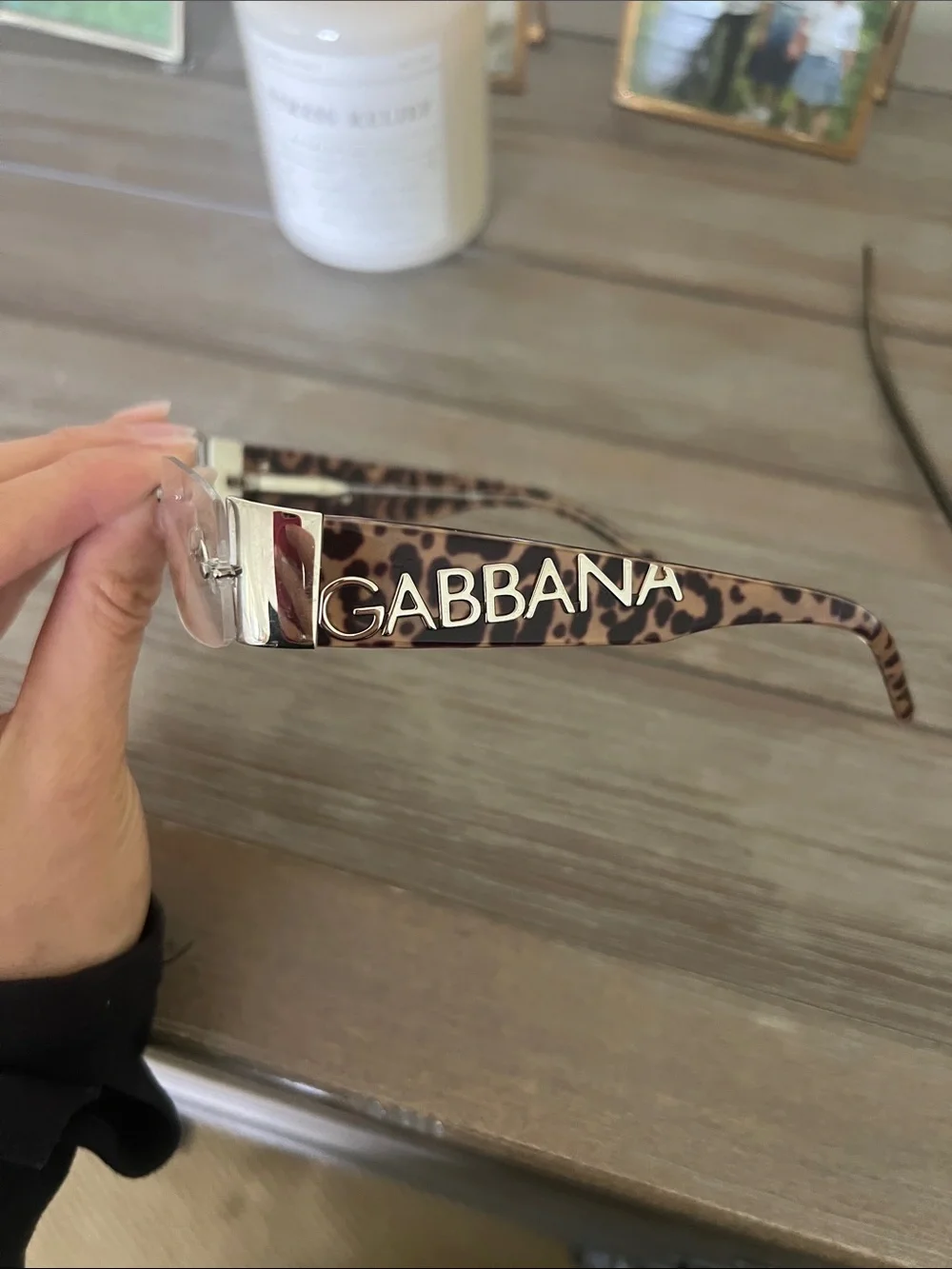 Dolce & Gabbana Print Rimless Sunglasses - Beige/Brown
